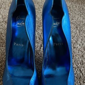 Christian Louboutin Shiny Blue Heels
